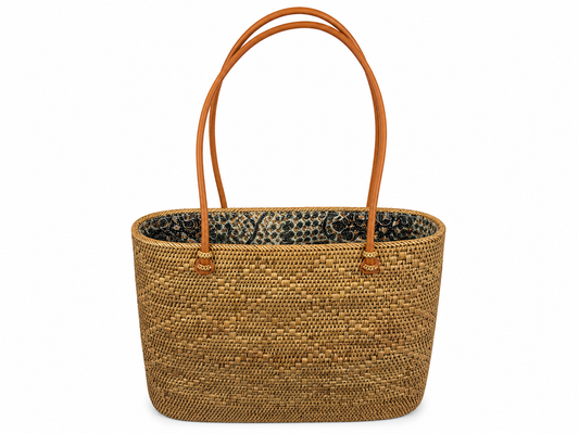 Handmade Ata Rattan Tote Bag – Bali Boho Beach Handbag (2 Sizes)