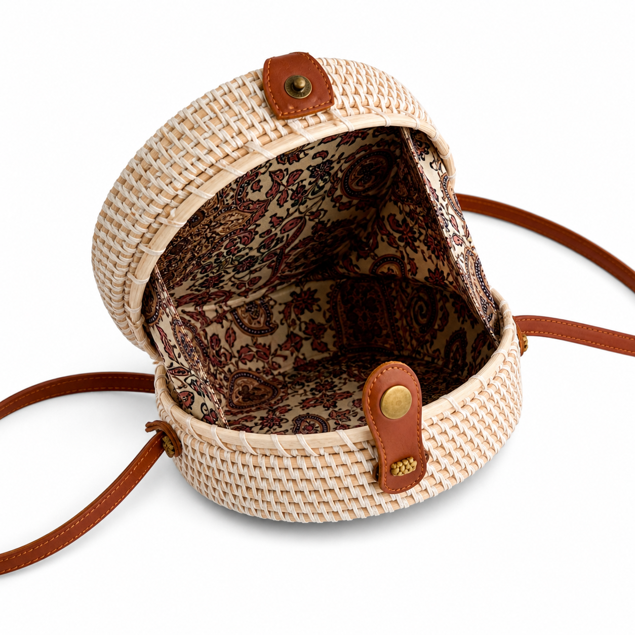 Handgemachte Ata-Gras-Tasche – Bali Boho Muschel Umhängetasche Sommer